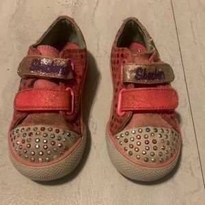 Skechers Twinkle Toes Kid's Pink Comfy Sneakers Size 8